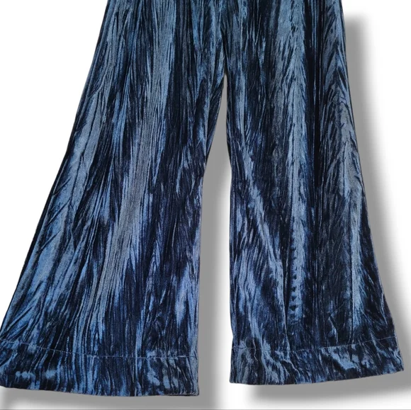 Free People Runaway Velvet Wide Leg Pants Size 4 - Picture 7 of 13